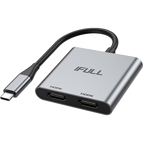 selore USB C to Dual HDMI Adapter (Updated Version)