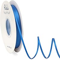 Vista 18 de Ribbli - Cinta de satén de 1/8 pulgadas x 100 yardas, cinta dorada fina de doble cara para uso en tarjetas de invitación de boda, envoltura