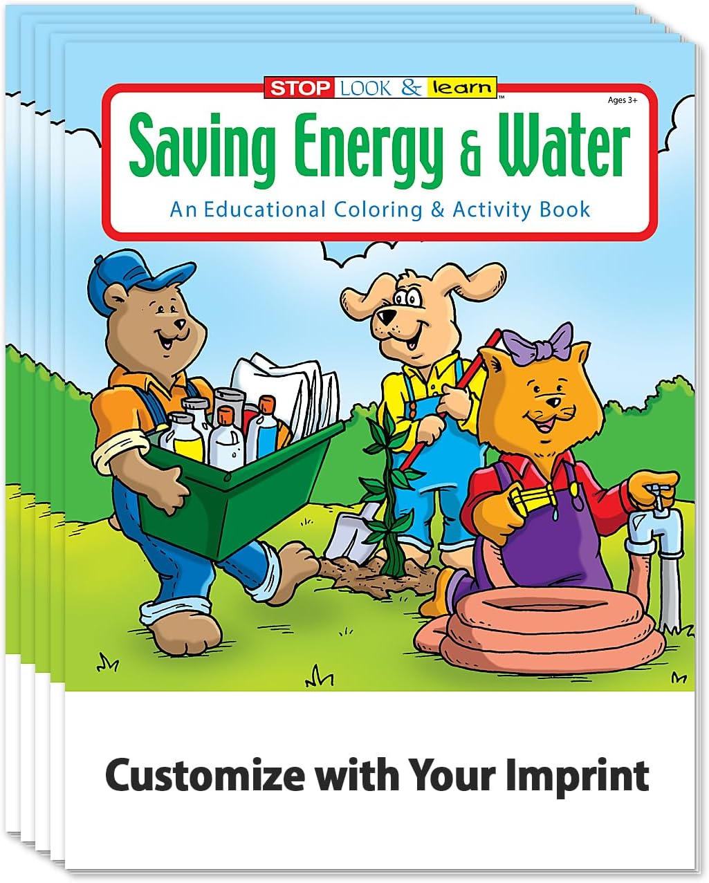ZOCO – Save Energy & Water Conservation – Custom Coloring Books for Kids (250 Bulk Pack, Without Crayons) – Environmental Education Activities for Classrooms & Community Programs