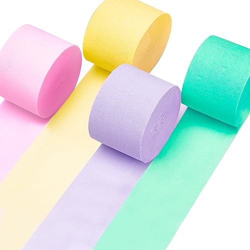 Miniatura 14 de PartyWoo Serpentinas de papel crepé verde menta, 4 rollos de 328 pies para decoración de fiestas, bodas, cumpleaños, baby shower PartyWoo