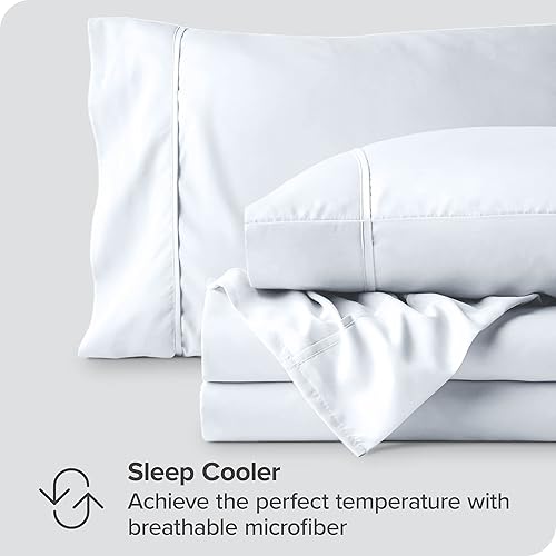 Miniatura 7 de Bare Home Juego de sábanas individual XL, tamaño de dormitorio universitario, sábanas de microfibra ultra suave de 1800 pulgadas, bolsillos