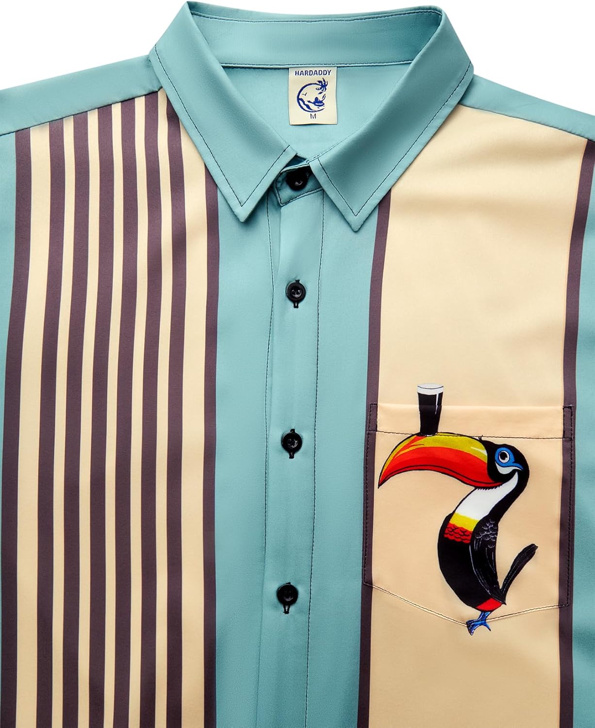 Hardaddy Men's Vintage Bowling Shirt Short Sleeve Button Down Hawaiian Summer Beach Printed Casual Shirts - Image 4