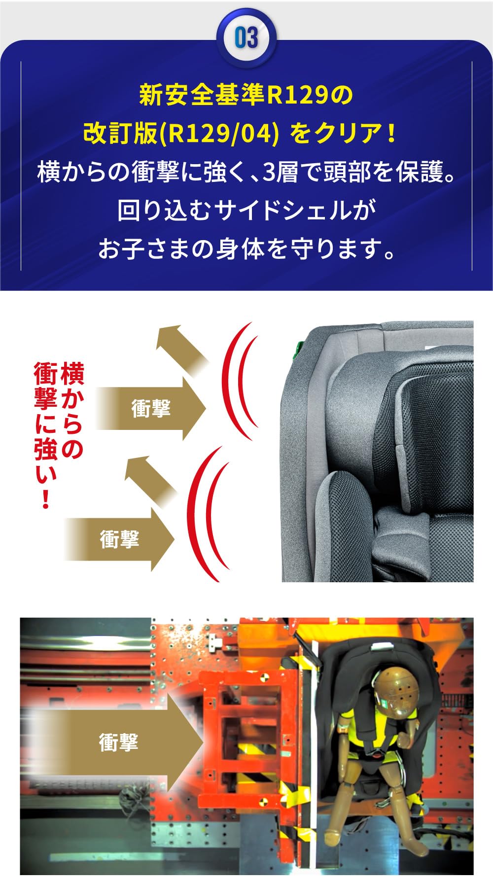 Amazon | Nebio ネビオ 新生児から チャイルドシート 最新のR129/04