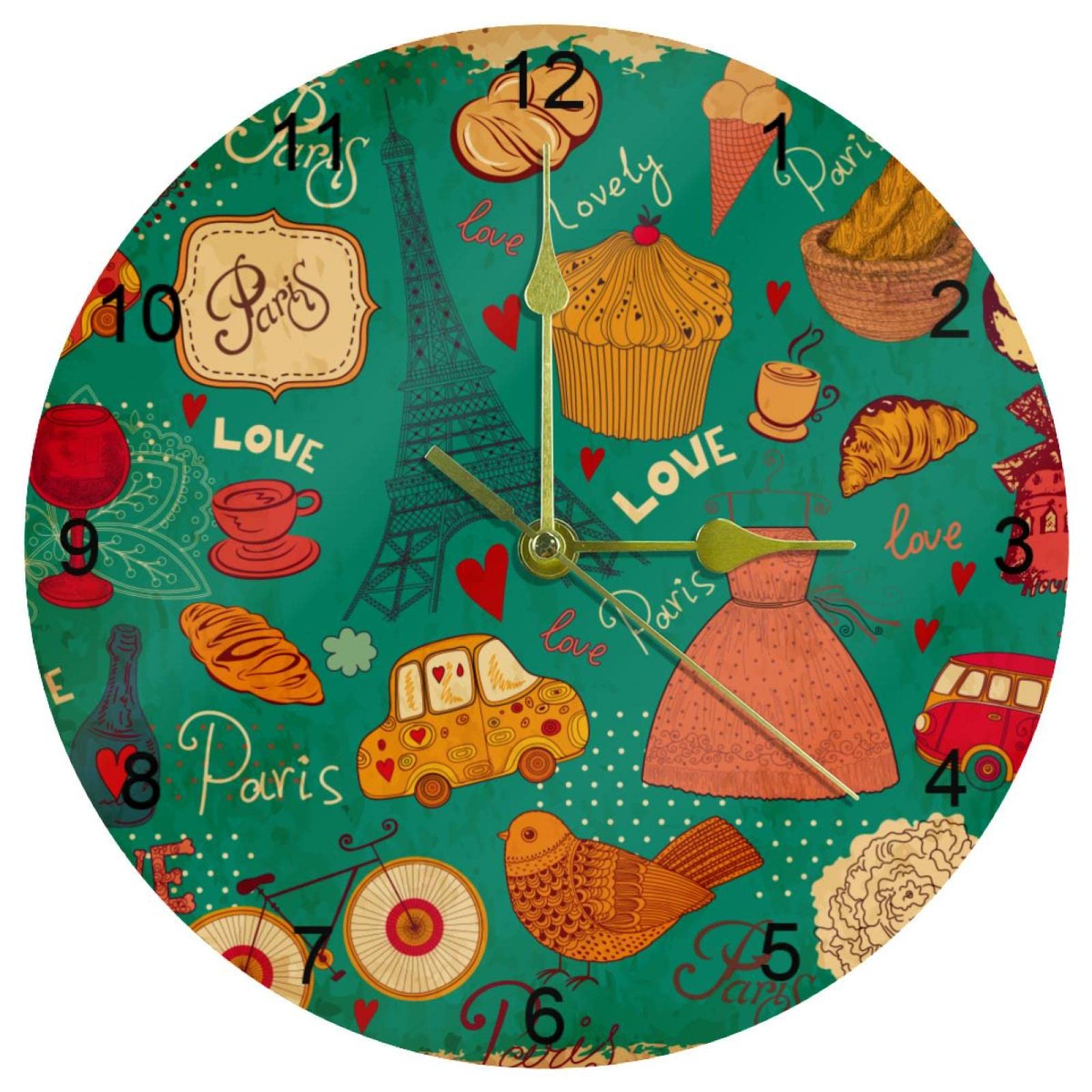 Horloge murale vintage Tour Eiffel le cadeau idéal pour décoration maison
