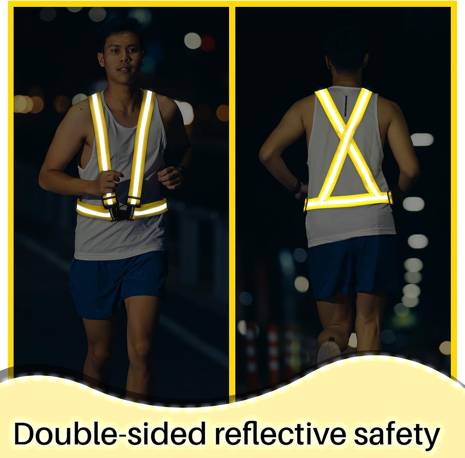 Hercicy Reflective Running Vests, Safety Vest Straps image 5