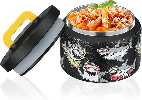 Termo infantil de 8 onzas para comida caliente, recipiente pequeño de acero inoxidable, termo de boca ancha fácil de abrir para alimentos fríos y
