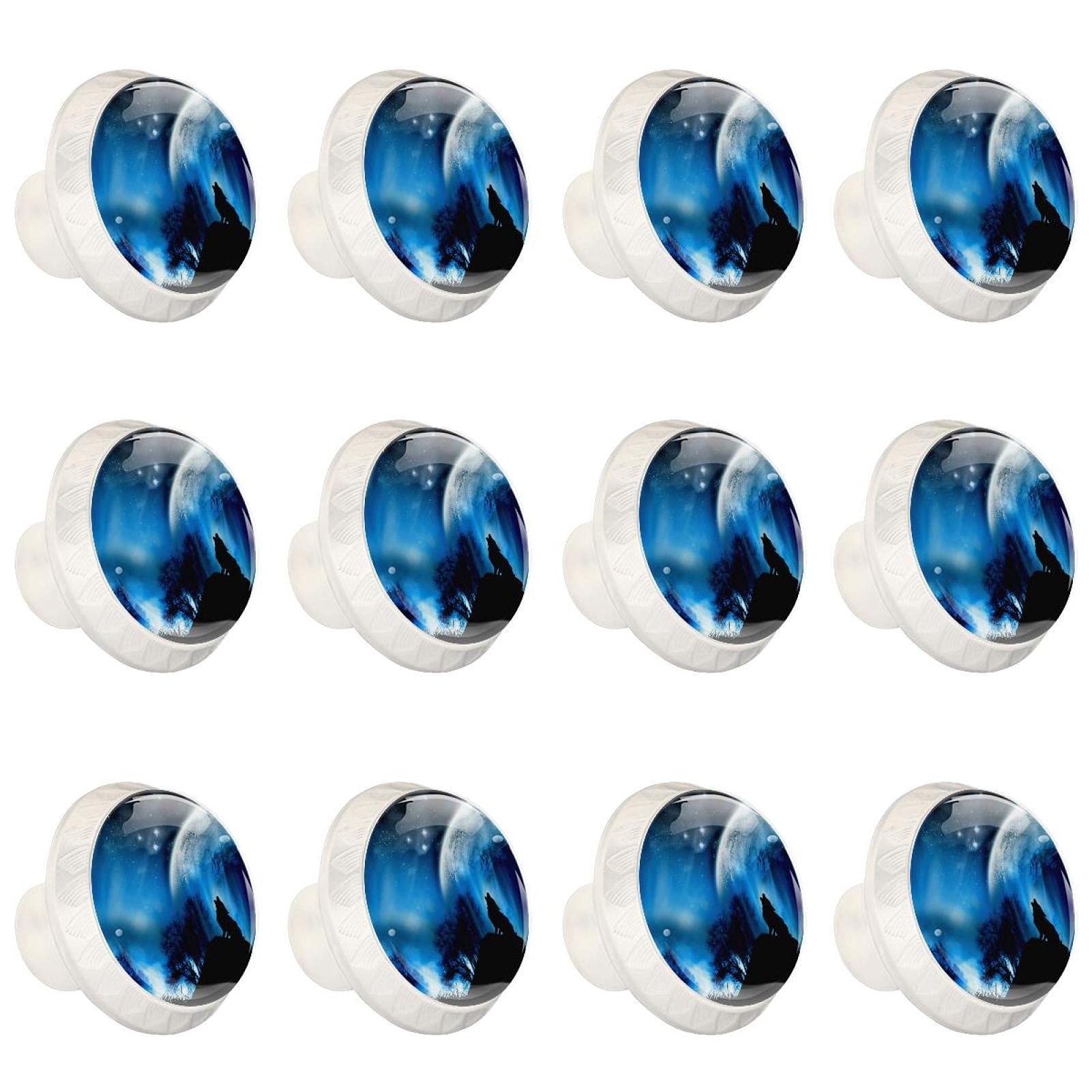 Boutons de placard de cuisine lot de 12 boutons ronds tiroir armoire loup
