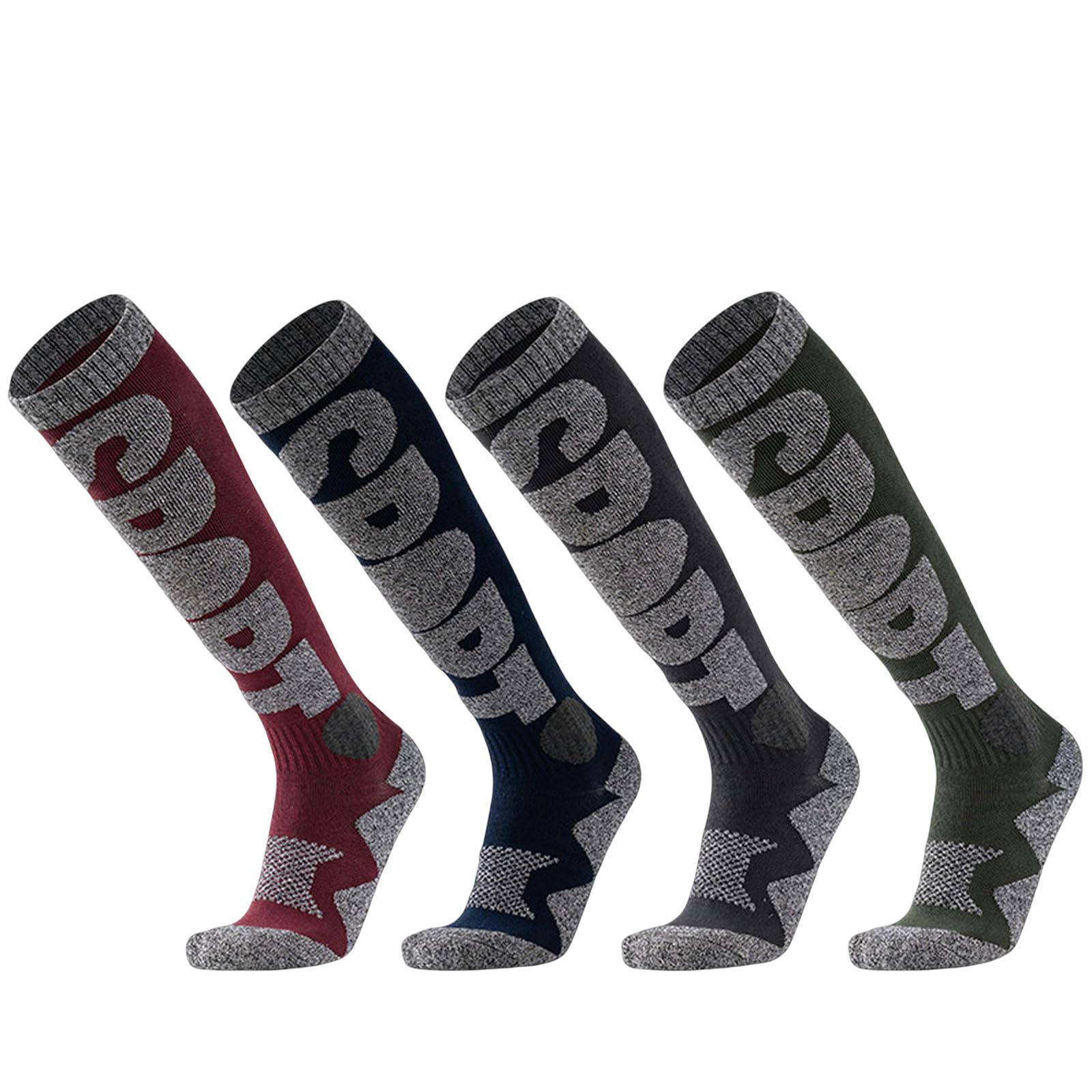 Calzini Uomo Calzini da Uomo da 2 Pacchetti con Non Slip sul Design per Il Massimo Comfort, Asorbente Sudore E Donne E Donne Antifrizione-4 Coppie