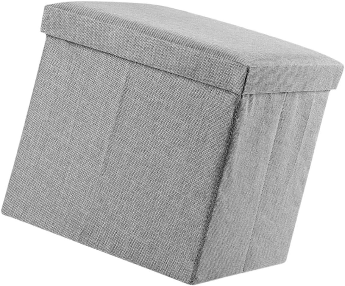 Folding Fabric Storage Stool Step Stool Storage Box Multifunctional Footstool for Boys and Girls Room