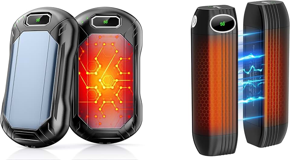 8000mAh Hand Warmers Rechargeable 2 Pack & 360° Heating Hand Warmers Rechargeable 2 Pack