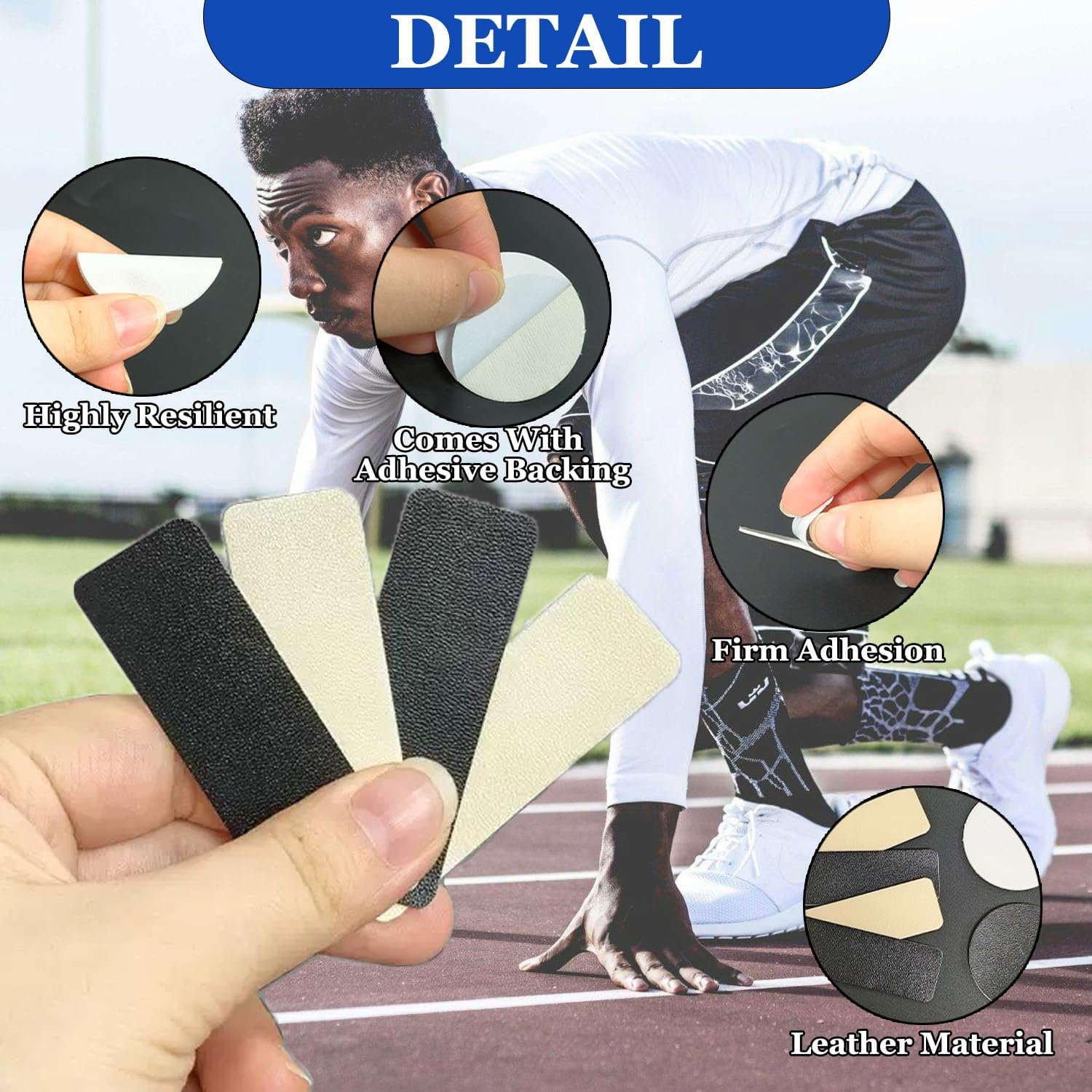 30 Pcs Shoe Patches for Holes, Circle and Square Shape Shoe Repair Patches, Self-Adhesive Heel Repair Kit for Shoes(Red)