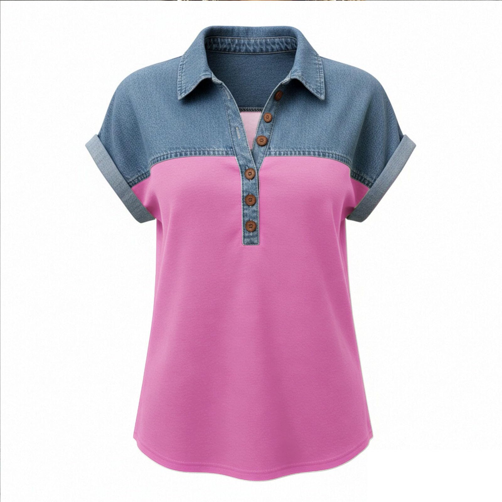 Poloshirt Damen Kurzarm Sommer Poloshirts Ausgefallene Polo Shirts Mode Oberteile Polohemd Lang Freizeit Polohemde Locker Wandershirt Wickelbluse Tunika