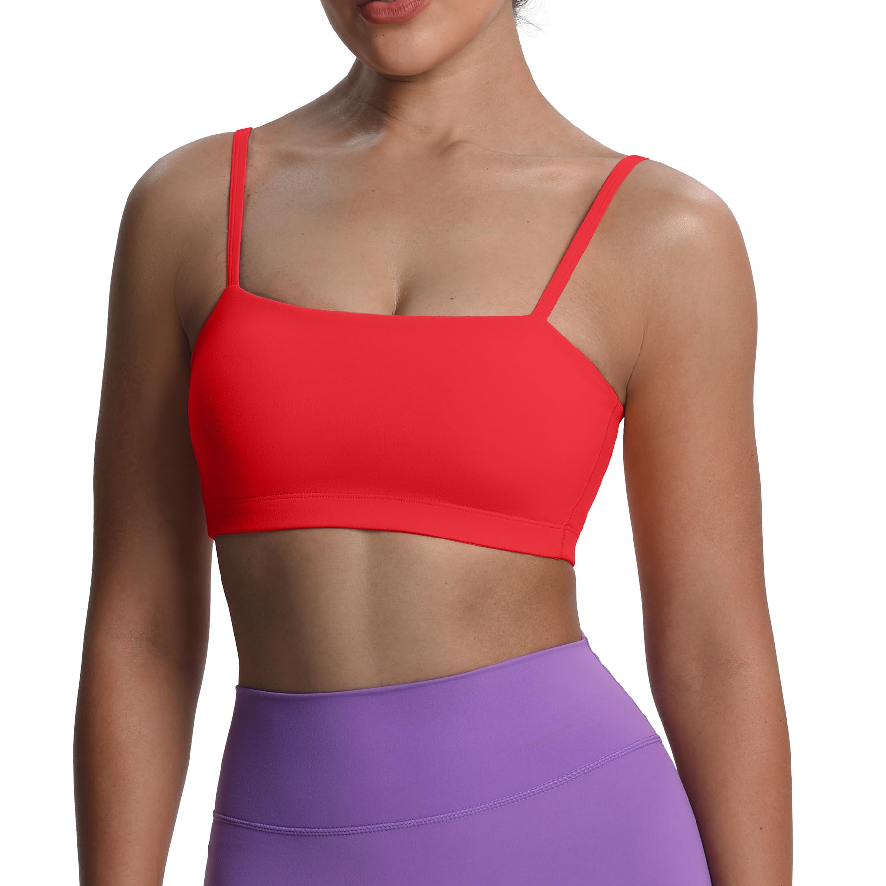Aoxjox Women's Workout Bandeau Bras Training Fitness Running Yoga Crop Tank