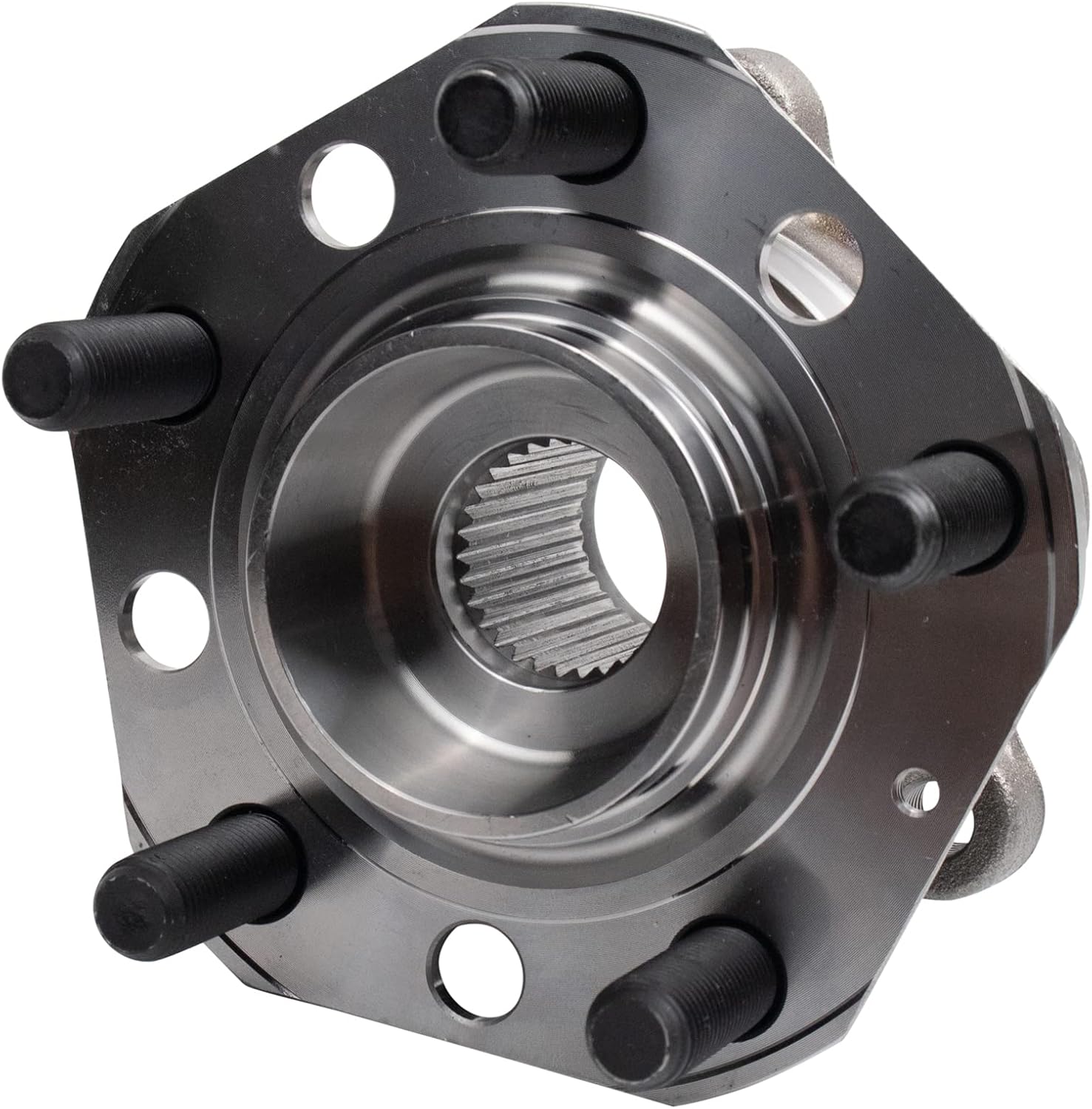 TRQ Rear Left and Right Wheel Bearing and Hub Assembly Set 2 Piece Compatible with 2017-2020 Tesla 3