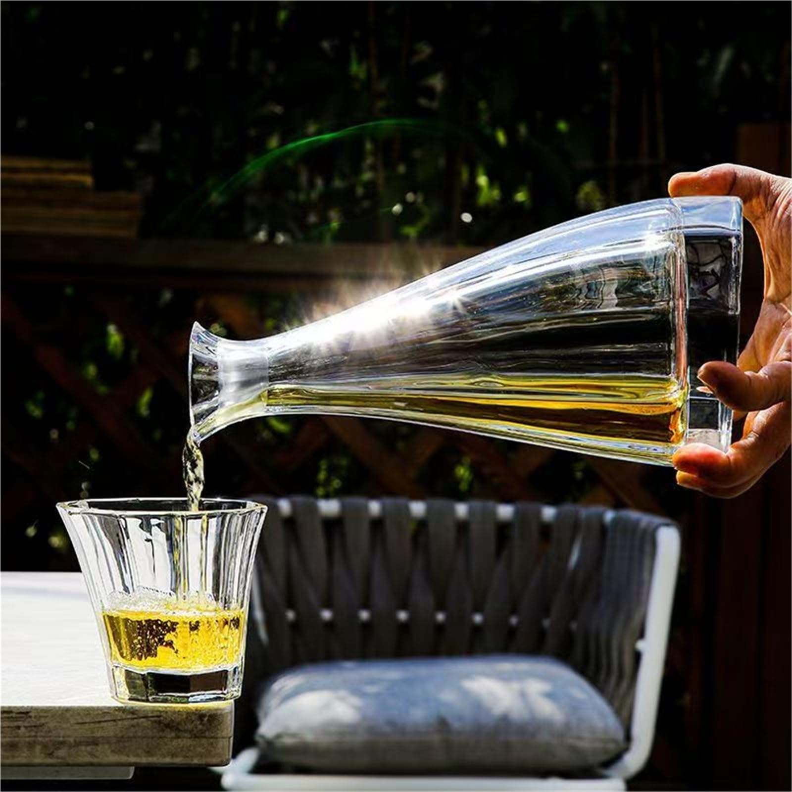 Karafka do whisky, butelka wina, statuetka artystyczna, bezołowiowe szklane karafki na wino, dekoracja domu, zestaw do whisky, europejski luksusowy kryształowy zestaw butelek do whisky z 6 szklankami