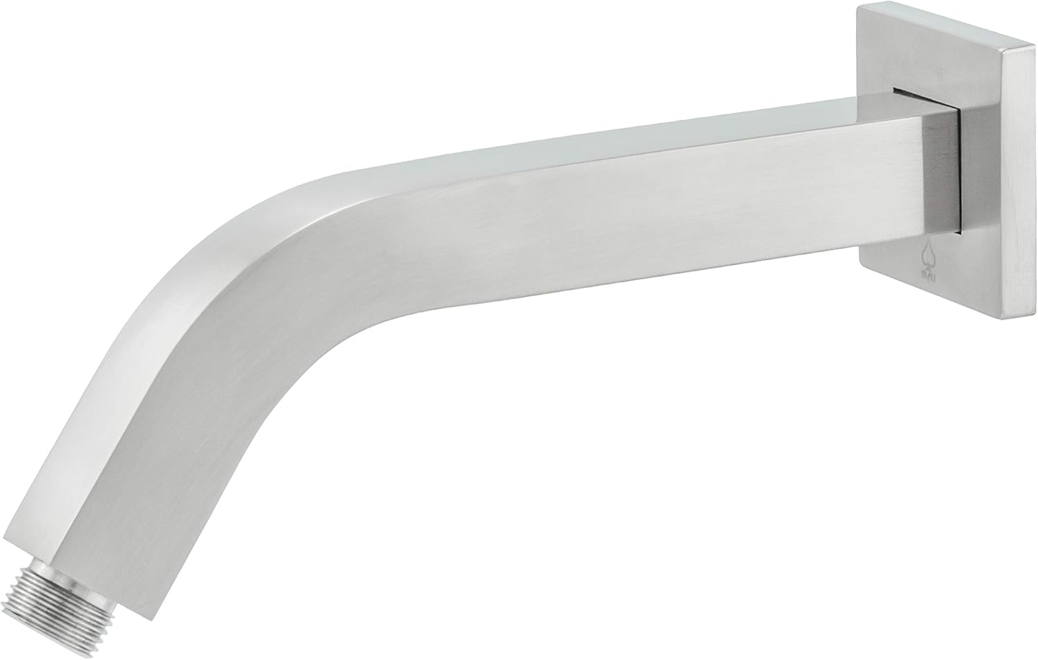 BAI 0447 Wall Mounted 45 Degree 9-inch Shower Head Arm in Brushed Nickel Finish