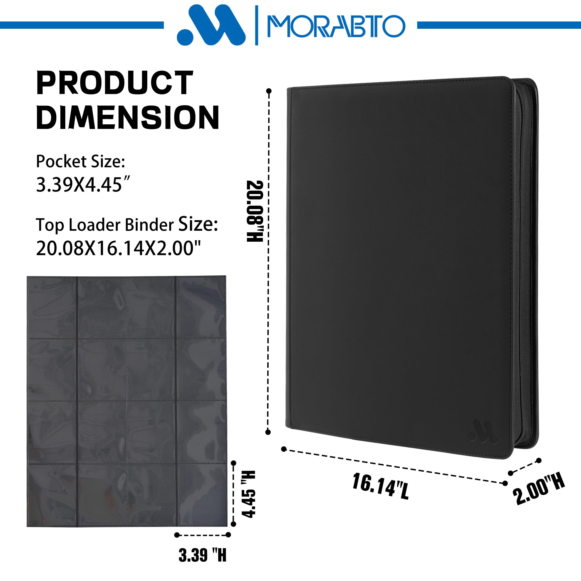 Carpeta de carga superior, capacidad para 640 cargadores superiores, carpetas de carga superior de 16 bolsillos para tarjetas rígidas de 3 x 4 pulgadas, carpeta de tarjetas de carga superior