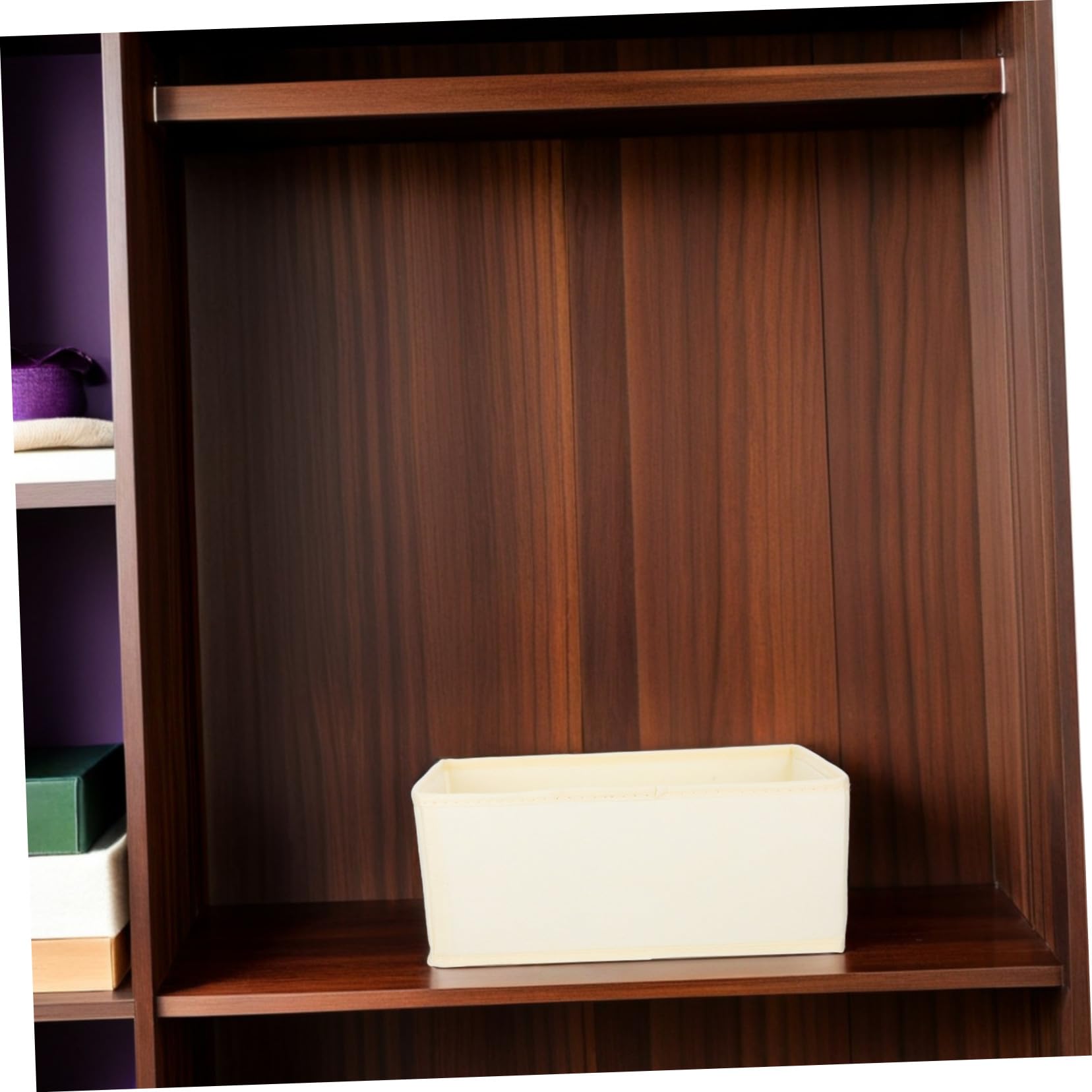 6 Piezas Organizadores para Ropa Divisor Tapa para Ropa Interior y Calcetines Organizador de Armario de Tela Beige Caja de Almacenamiento para y Vestidor