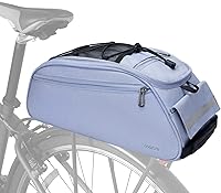 Vista 2 de MOSISO Bolsa de maletero para bicicleta, bolsa impermeable para asiento trasero de bicicleta, bolsa de almacenamiento para el sillín, bolsa