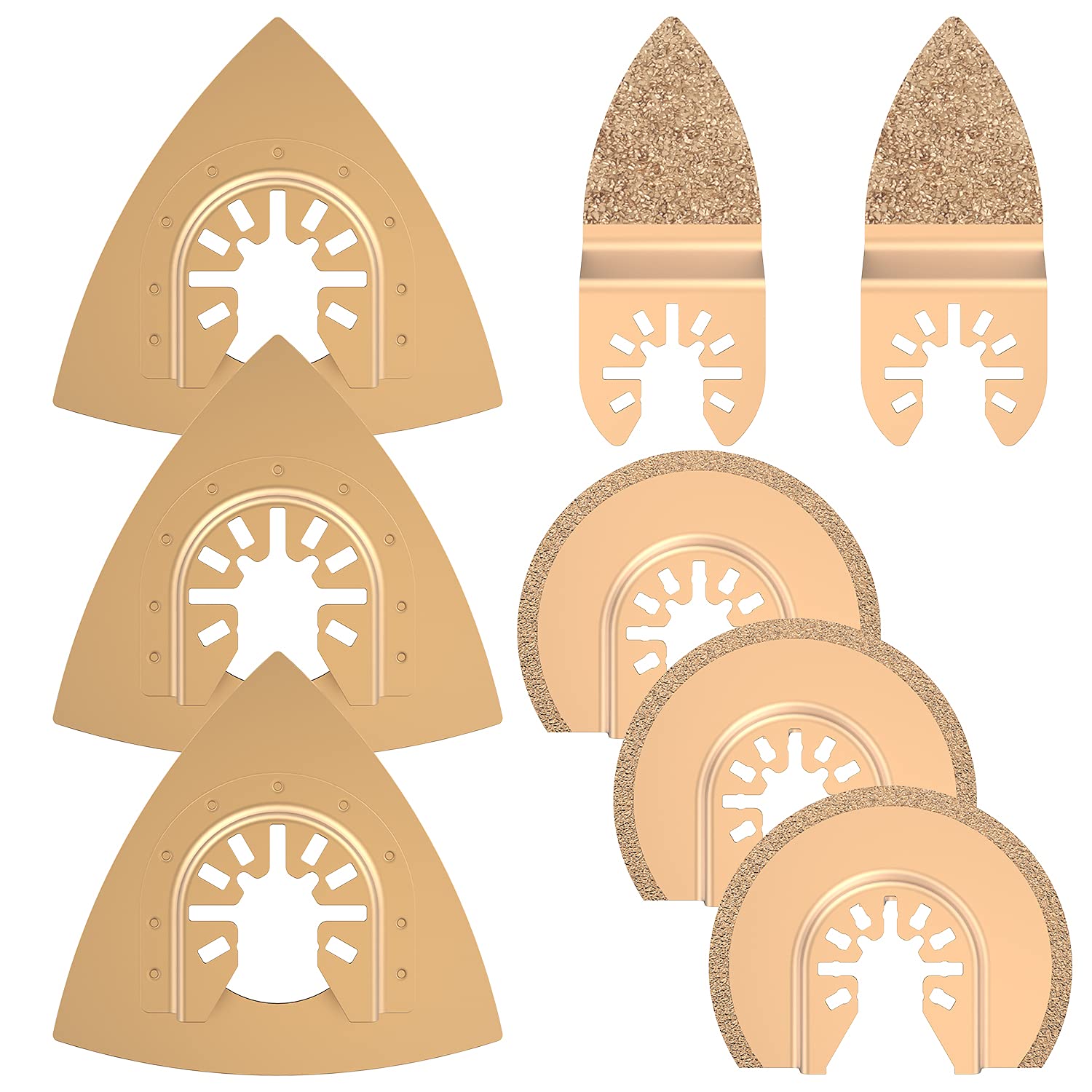 8pcs Lama per sega oscillante universale in carburo accessori per strumenti oscillanti multifunzione lama per sega oscillante Beton per piastrelle in plastica marmo cemento