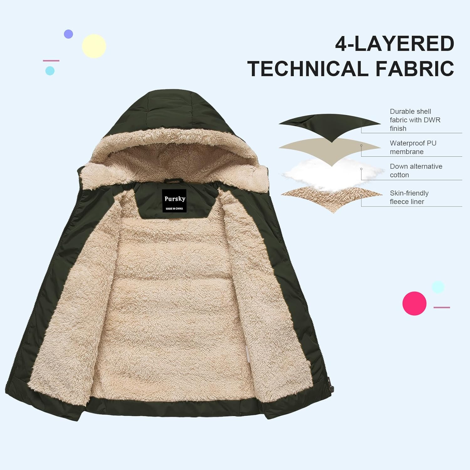 Pursky Girl's and Boy's Hooded Warm Puffer Vest Outerwear Soft Flannel Lined Insulation Waistcoat