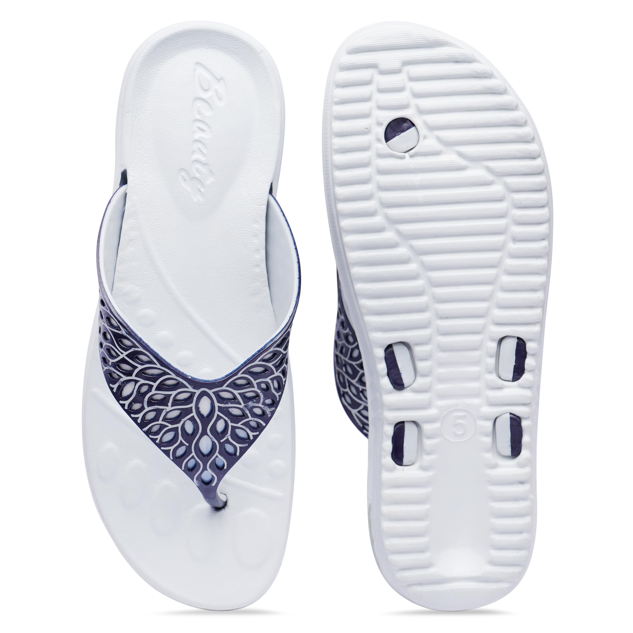 AIRDOT LADIES CASUAL SLIPPERS (GREY, UK Footwear Size System, Adult, Women, Numeric, Medium, 6) 3