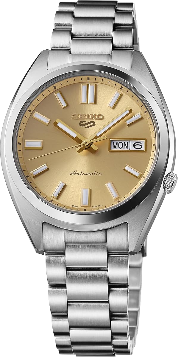 5 relojes automáticos deportivos para hombre con caja de acero inoxidable y manos luminosas - Relojes de pulsera con estilo