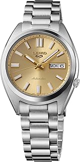 SEIKO 5 Sports 남성용 오토매틱 시계, 스테인리스 스틸 케이스와 야광 시계 바늘 - 세련된 손목 시계, 골드