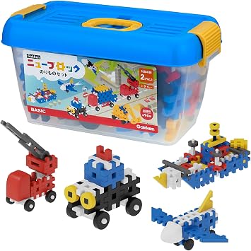 Gakken New Block Vehicle Set For Ages 2 and Up, 20 Types, 96 Parts 83729