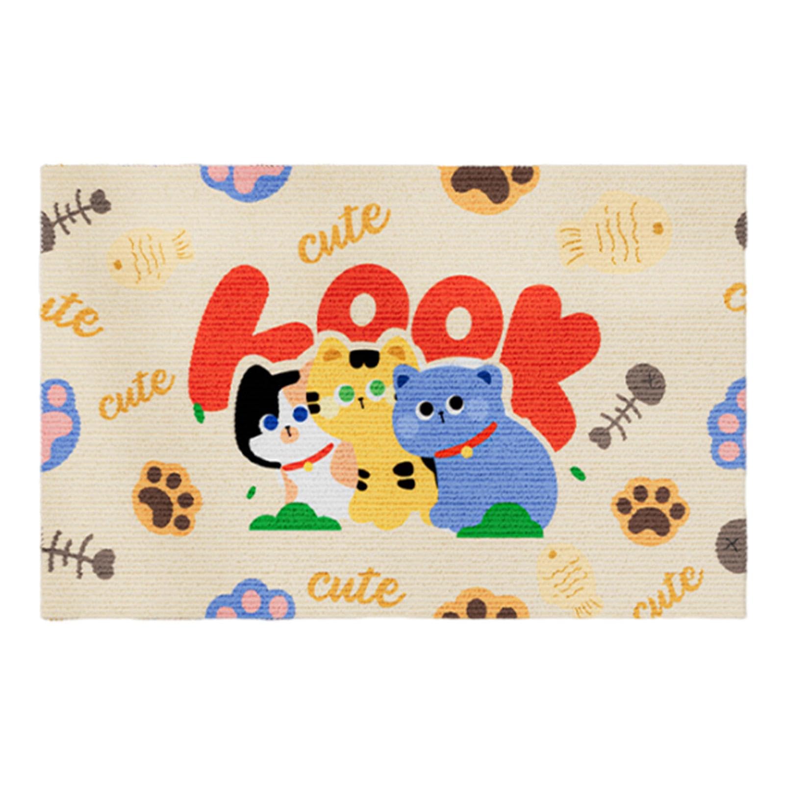 Tapis à gratter pour chat mignon en forme de dessin animé autocollant