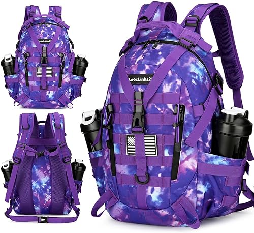Mochila táctica de 25L para senderismo, mochila militar al aire libre, bolsa Molle, mochila EDC mochila de motocicleta para acampar, Tinte Tie Dye