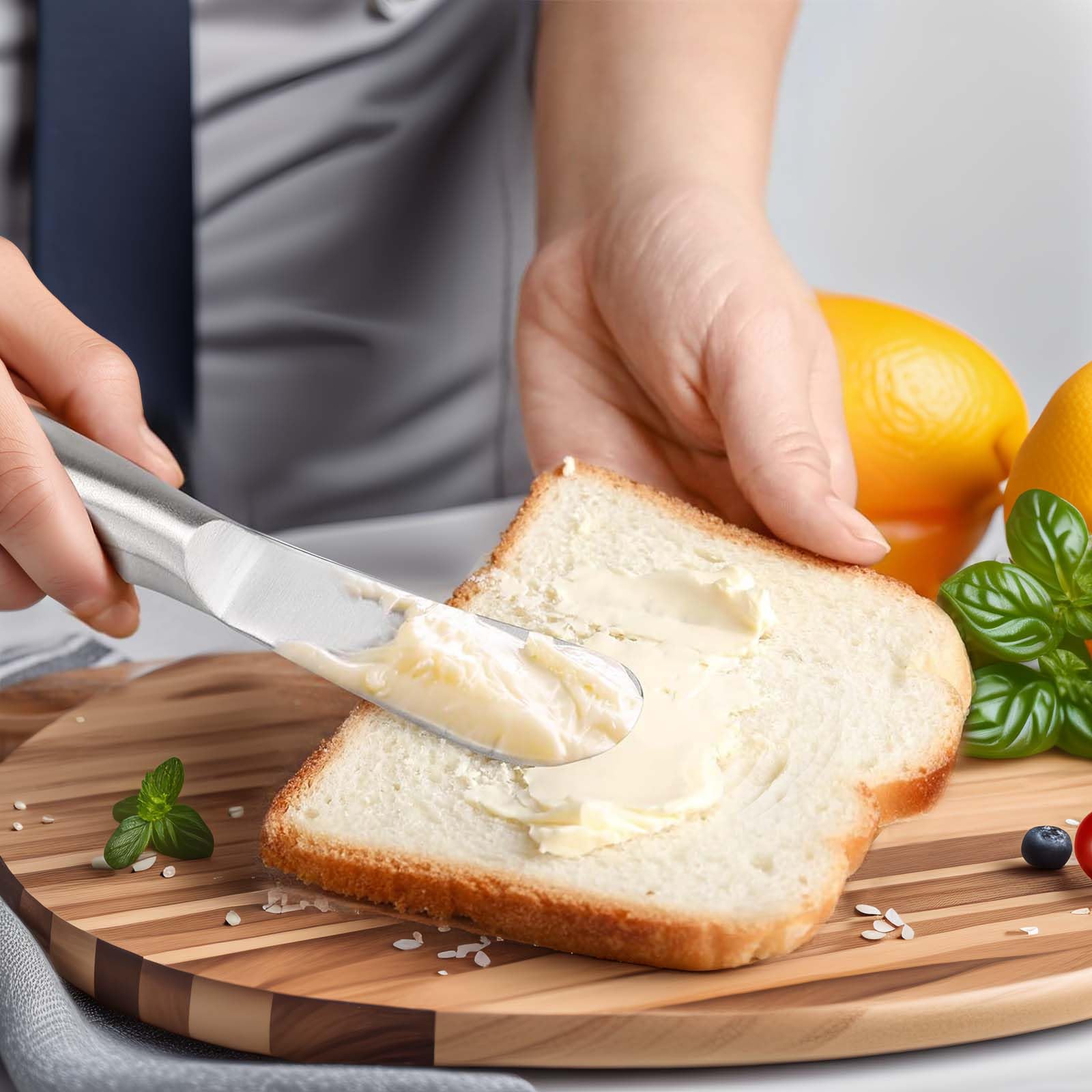 4 Piezas Cuchillo Mantequilla de Acero Inoxidable Pequeños Cuchillo Untar 13.5 x 2.5 cm Untadores de Mantequilla Untador de Mantequilla para Esparcir Queso Mermelada Pan Crema (Plata)