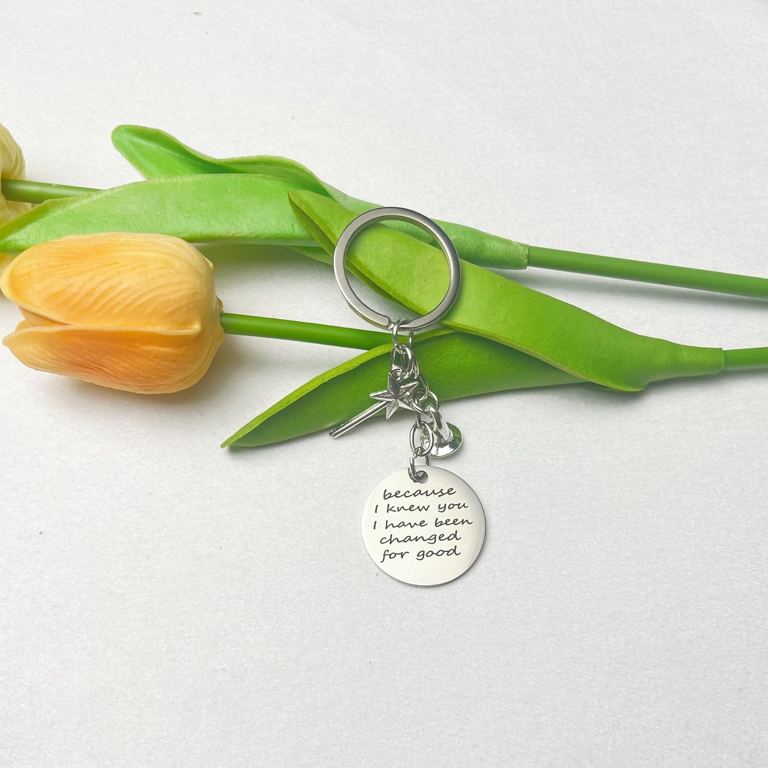 Wicked Inspired BFF Keychain Elphaba Glinda Best Friend Key Chains Wicked Key Rings Long Distance Bestie Gift