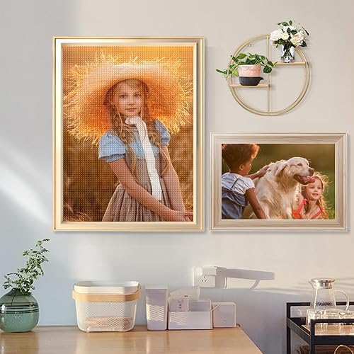 Miniatura 3 de Kits de pintura de diamantes personalizados para adultos, pintura de diamante redondo personalizada con tu foto, kit de arte de diamantes 5D para