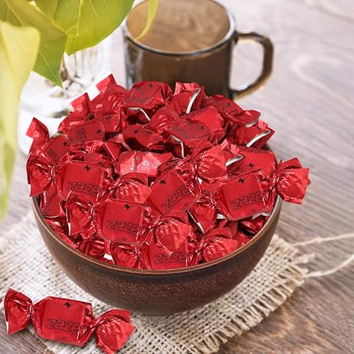 Miniatura 6 de Zazers Caramelo masticable de fresa roja  Bolsa de 1 libra de caramelo masticable Zazers Fruity Foil  Sabor a fresa, envuelto individualmente,