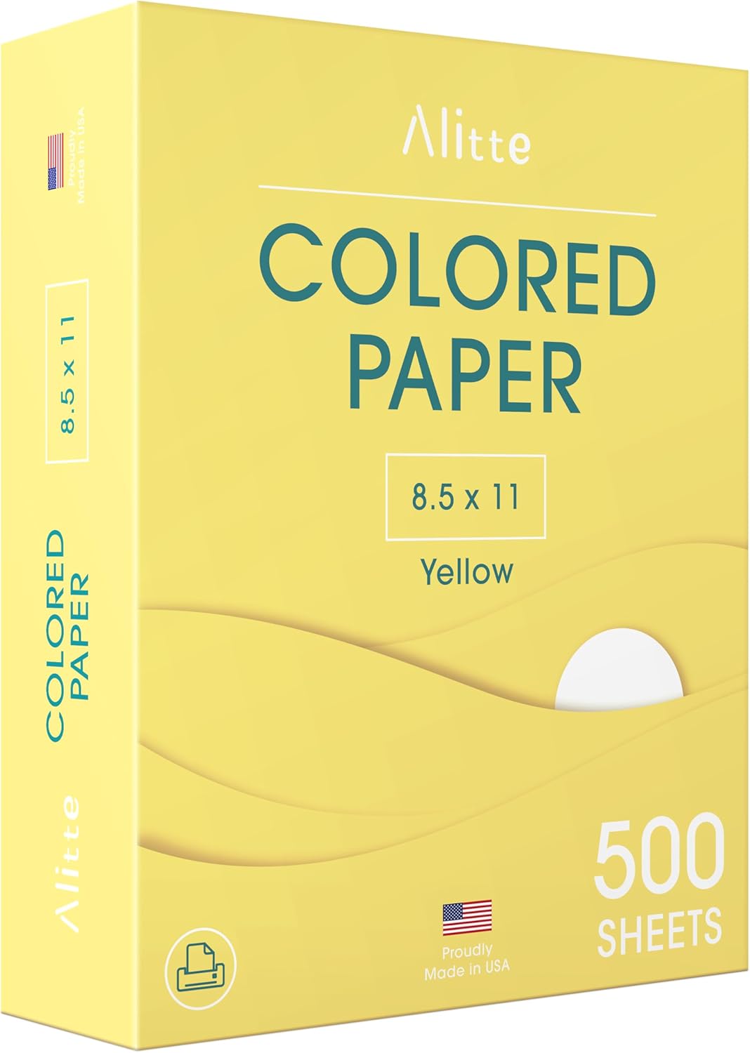 Alitte Colored Paper 500-Sheets - Blue Paper, 8.5 x 11 Colored Printer Paper, Arts & Crafts, DIY Projects - School & Office Supplies - Pastel Copy Paper, 1 Ream, Made in the USA