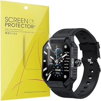 Compatible for Andfz FW06 Smart Watch Screen Protector, [6 Pack] Full Coverage TPU Clear Film Compatible for WM Welly Merck FW06 1.85" Full Screen Smart Watch / Andfz FW06 1.85 Smart Watch 6 pack