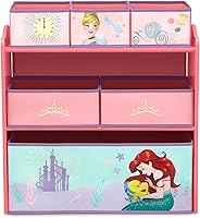 Vista 5 de Delta Children Design & Store Organizador de almacenamiento de juguetes de 6 compartimientos, Disney Princess