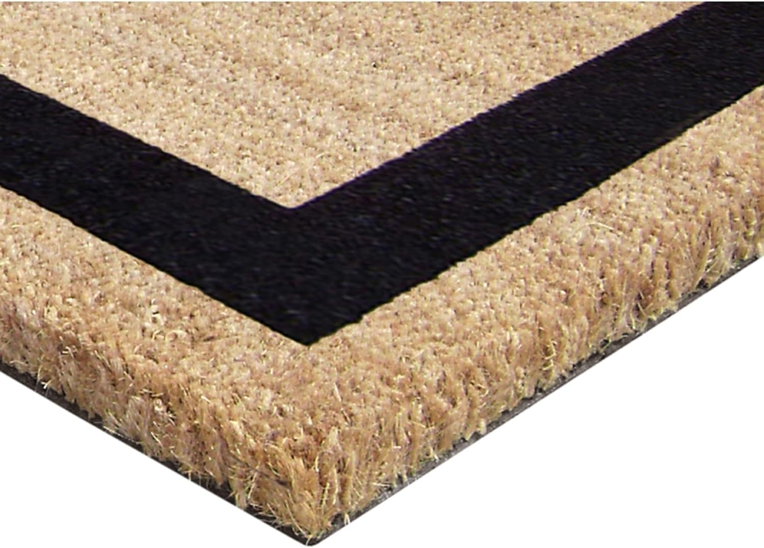 Nedia Home Natural Coco Coir, Entrance Door Mats, Heavy Duty Rectangular Welcome Mats for Patio, Anti-Slip Dirt Trapper, Home Décor Doormat for Indoor or Outdoor - 22" x 36" - Monogrammed A