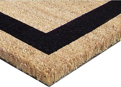 Miniatura 6 de Nedia Home Tapetes rectangulares resistentes de fibra de coco natural, para puerta de entrada, para patio, atrapador de suciedad antideslizante,