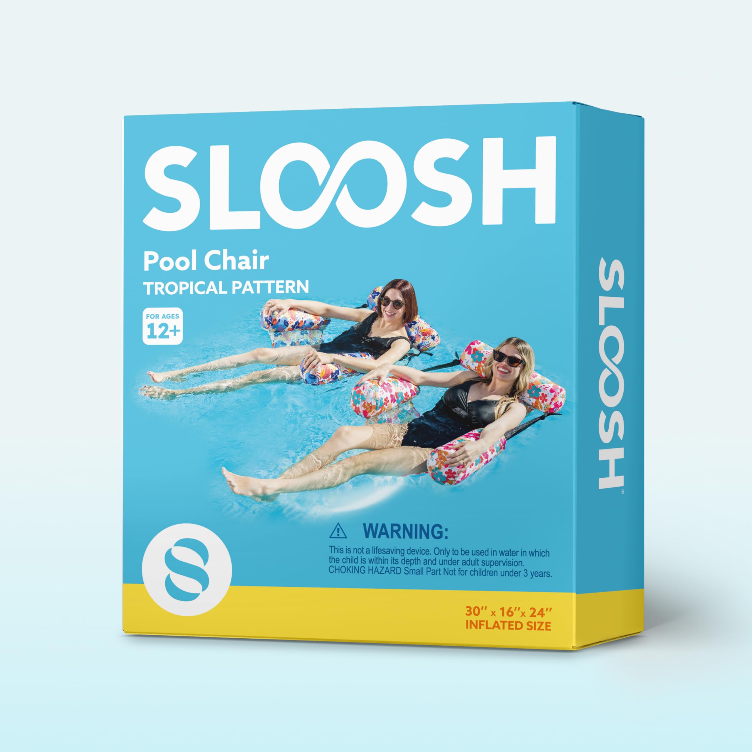 SLOOSH Inflatable Pool Floats Adult,2 Packs Floating Lounge Chairs,Blow up Pool Noodles for Adult Heavy Duty,Floating Chair for Party Summer Water Beach Lake Fun