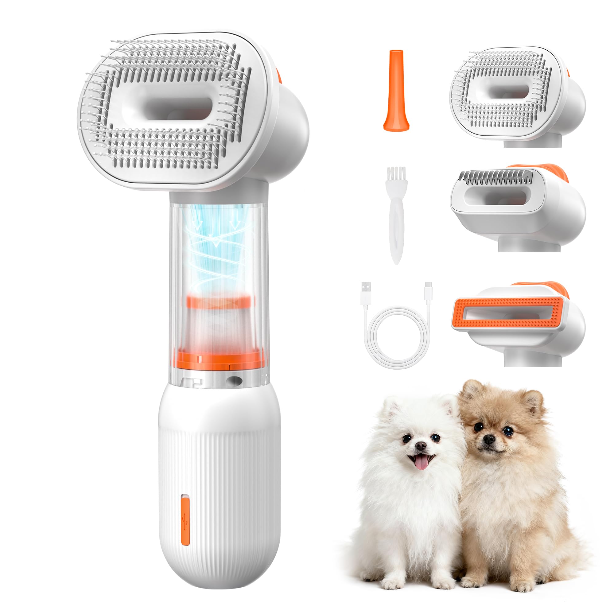 5% Off kurtmark 4-in-1 Vacuum Dog Brush for Shedding