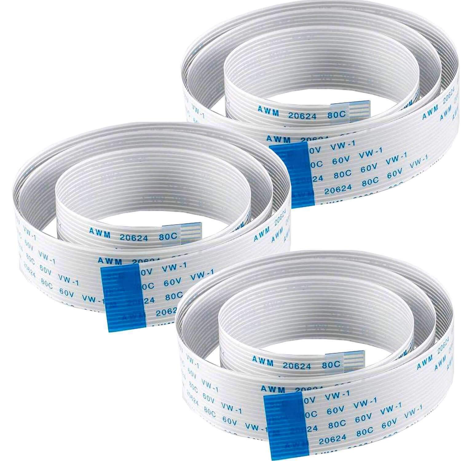AZDelivery 3 x Cable de Cinta Flexible de Repuesto Flex Cable FFC 50 cm para Raspberry Pi Camara/Pantalla con E-Book Incluido!