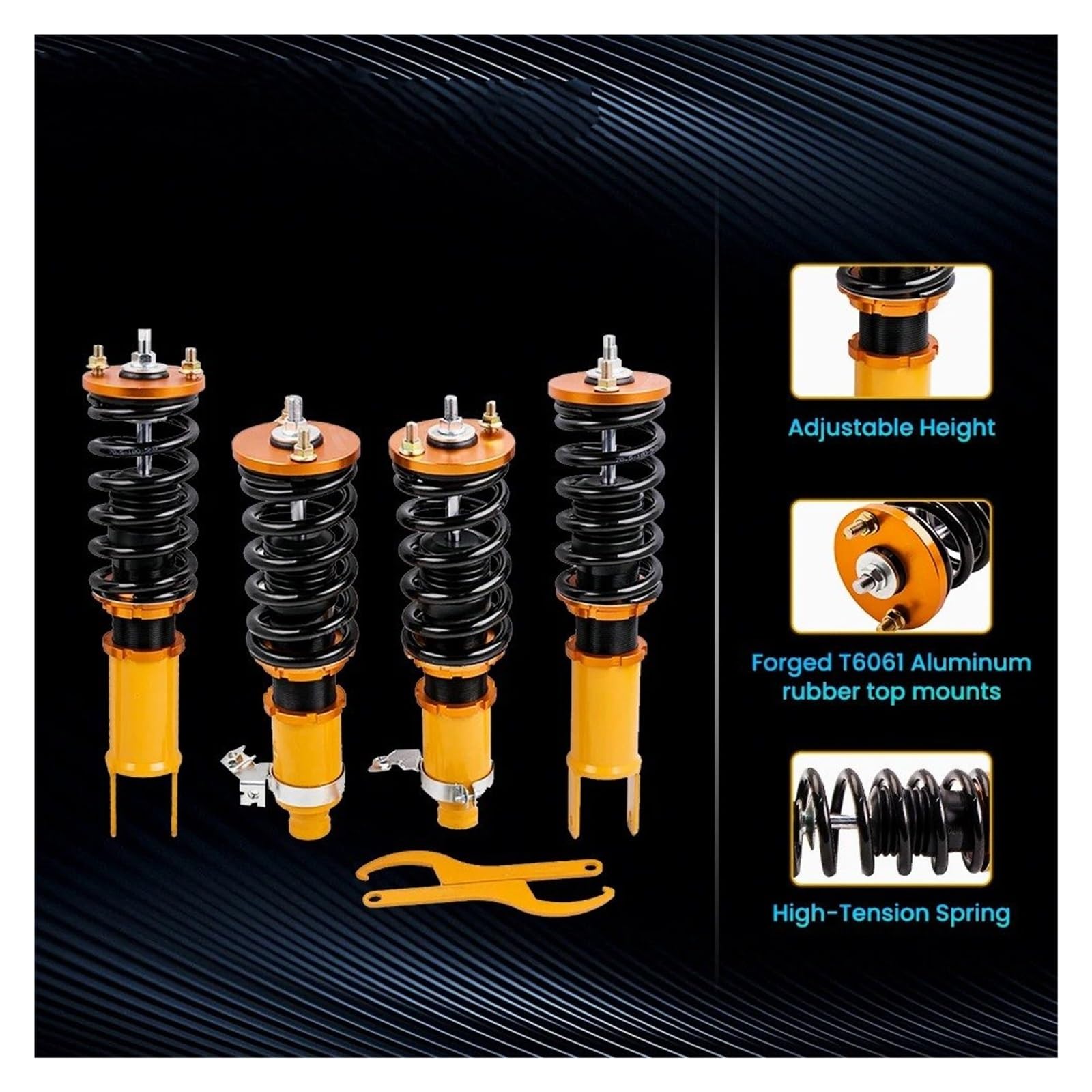 Ammortizzatore Kit Molla Sospensione Coilovers Da 4 Pezzi Per Civic EG EH EJ 1992-1995 Per CR-X Per Sol 1992-1995 Supporto