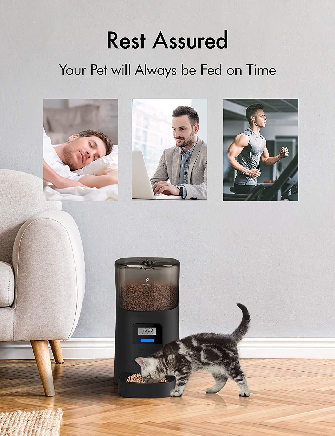 PETLIBRO Automatic Cat Feeder, 6L Auto Dry Food Dispenser with Twist
