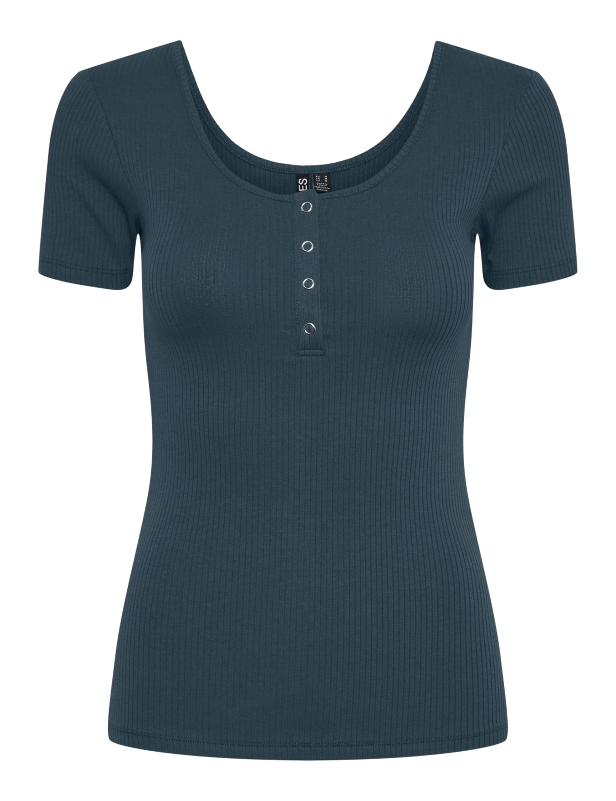 PIECES Women's Pckitte SS Top Noos BC T-Shirt, Reflecting Pond, L