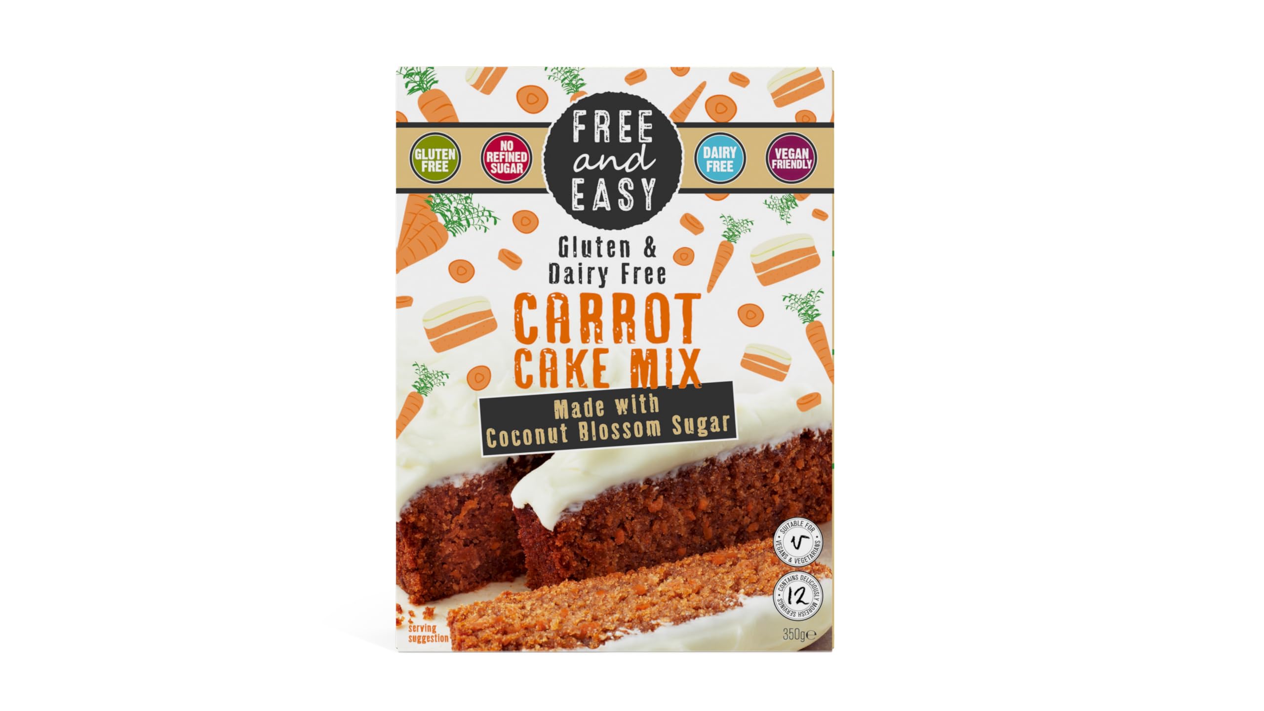 Free and Easy Carrot Cake Mix, 4 x 350g