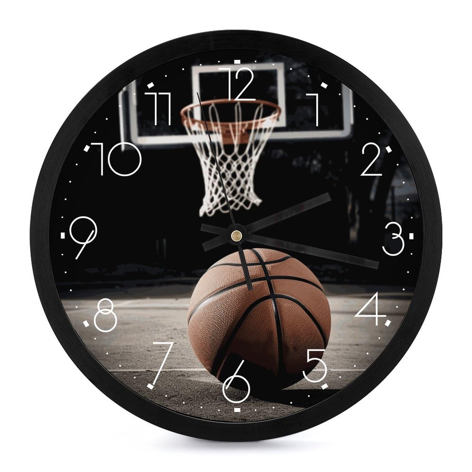 Horloges murales rondes à pile mécanisme silencieux motif basket