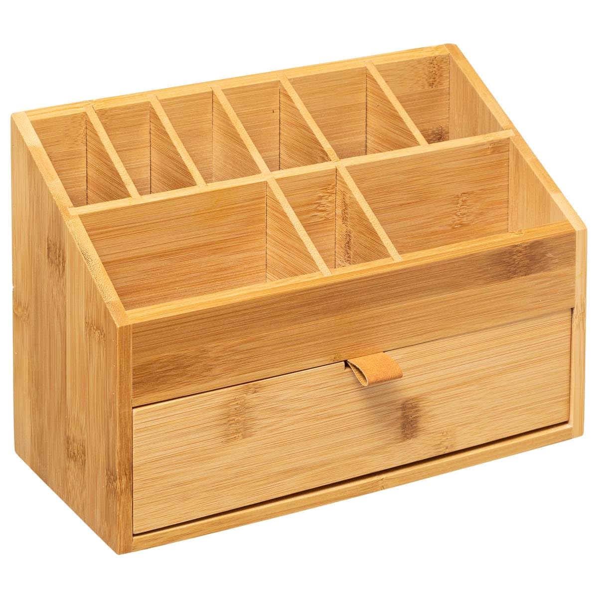 5five - organiseur 1 tiroir bambou lanière cuir