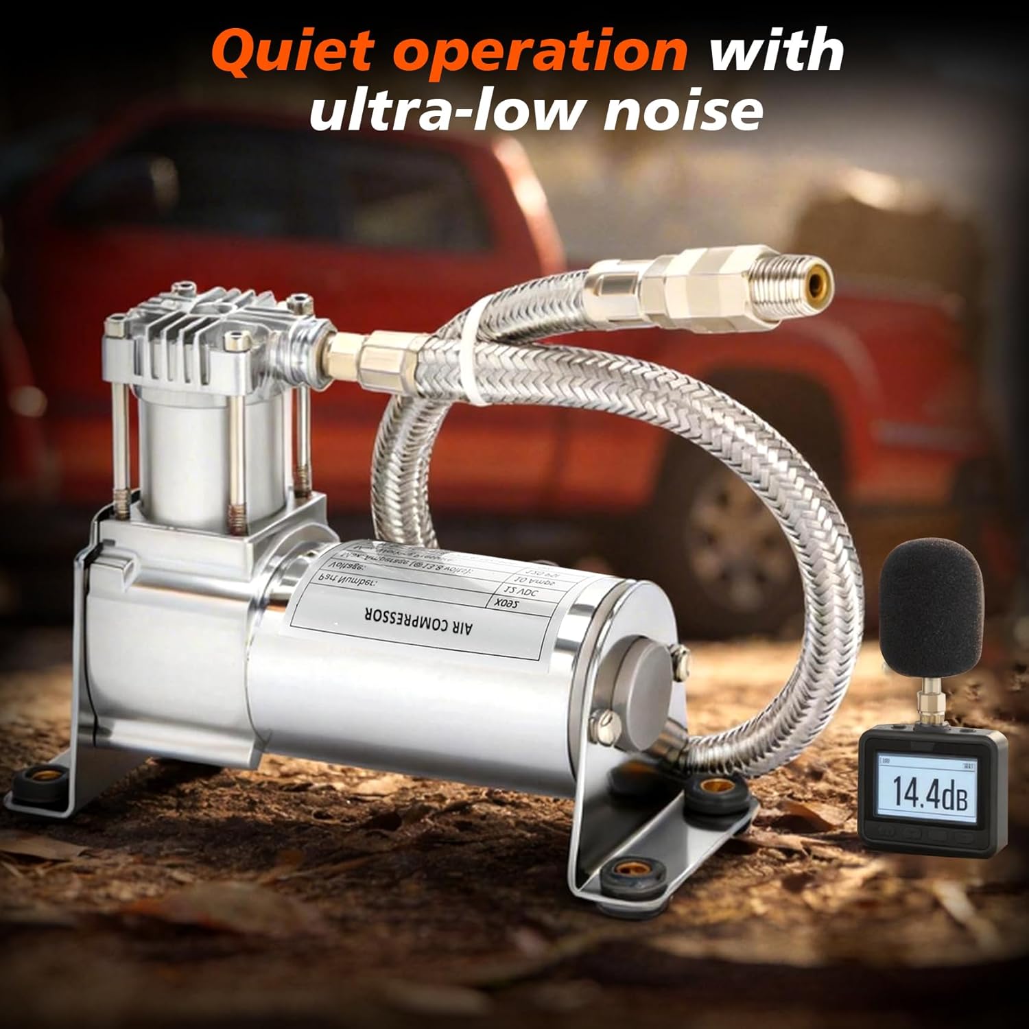12V Heavy Duty 444c Air Compressor Kit - 120 PSI,Replacement for Air Lift 16092 16192, 16092 Air Compressor System Applicable to Train Horns, Air Horns, Pneumatic Suspension and Train Horn System